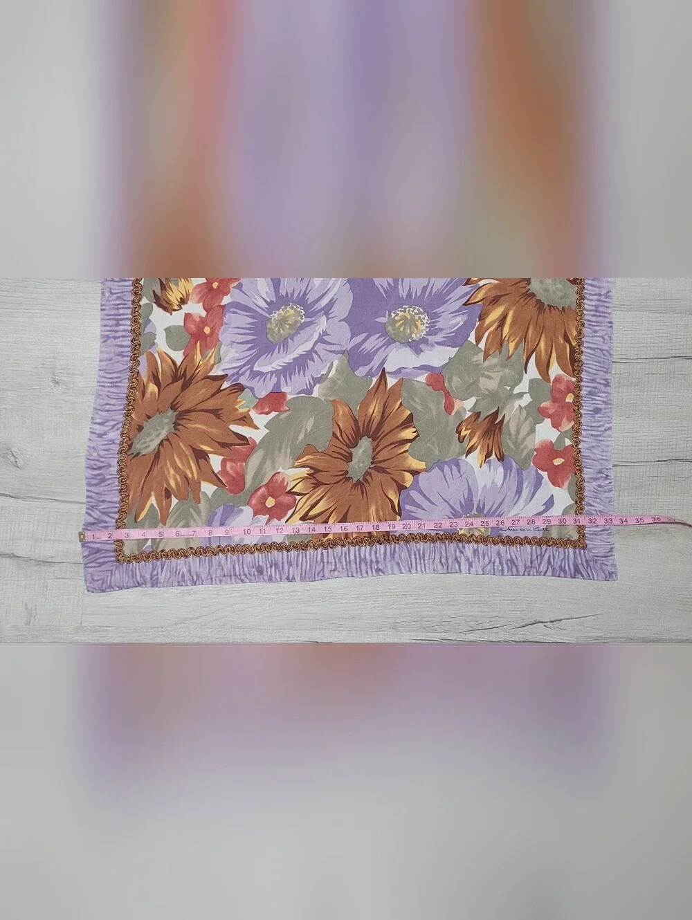 Vintage 80s Oscar de la Renta Silk Floral Scarf OS